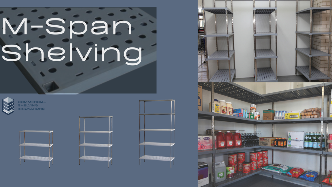 Mantova M-Span Shelving Brisbane: Food-Grade Commercial Shelving by Commercial Shelving Innovations