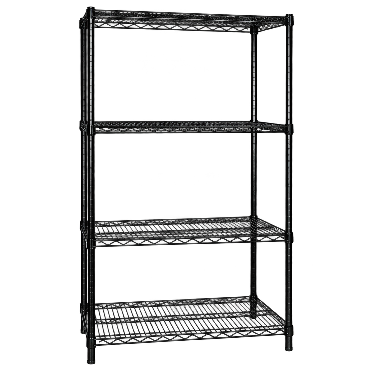 Modular Systems Black Plastic Coated Wire Shelving