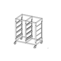 Mantova 1908C Eight Basket Glass Basket Trolley