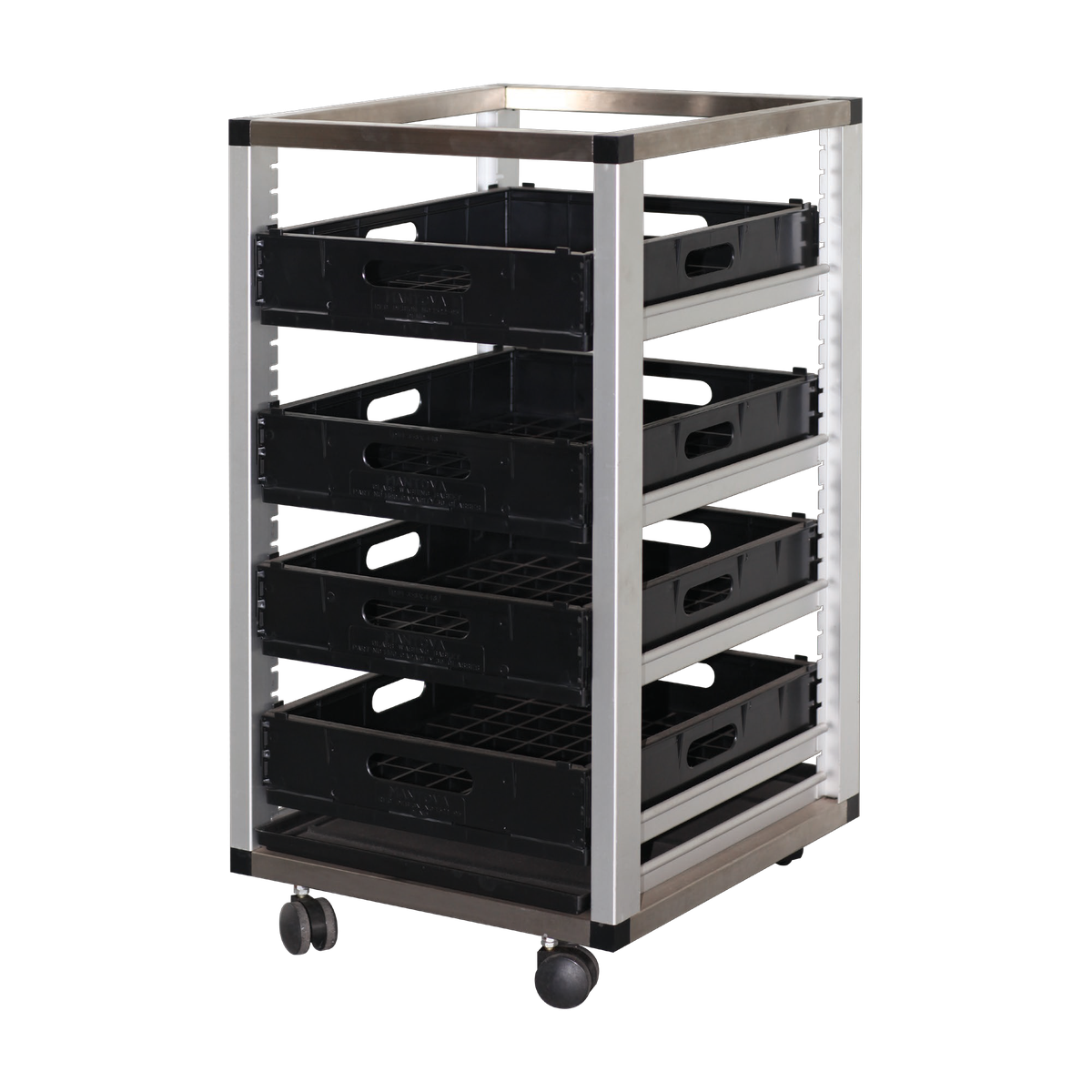 Mantova 1904 Four Basket Glass Basket Trolley